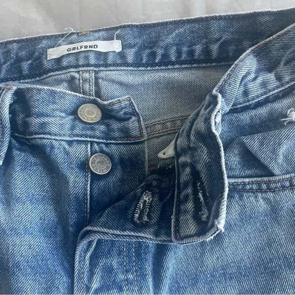 Grlfrnd Helena Crop Frayed Hem blue jeans 30808 - Picture 10 of 12